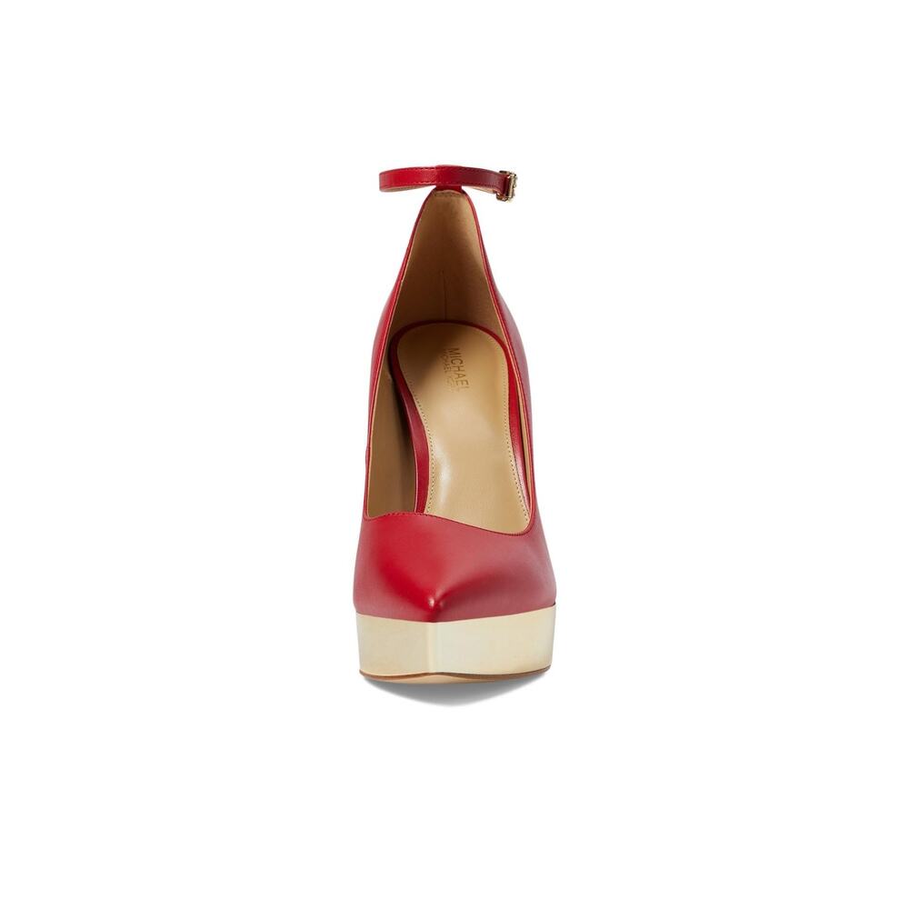 MICHAEL KORS XENIA ANKLE STRAP PUMP CRIMSON 6.5 M - Picture 2 of 5
